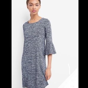 🦋 GAP Marl Soft-spun Casual Dress bell-sleeves